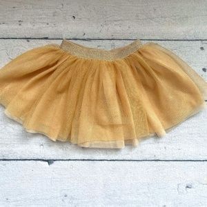 Gold Girl's Skirt Great Condition Lined Elastic Waist Band 2T Toddlers